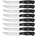 8-Piece 4.5-Inch Steak Knife Set, Carbon Steel Double Bevel, With Eco-Friendly POM Handles And Gift Box