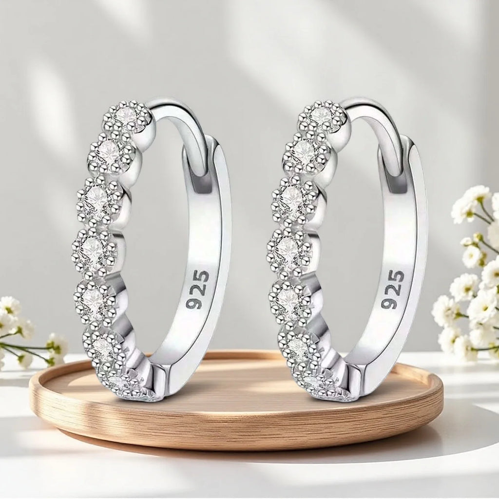 Elegant Silver Stud Earrings for Women, A Versatile and Dainty Single Pair for Everyday Luxury, Timeless Fine Jewelry