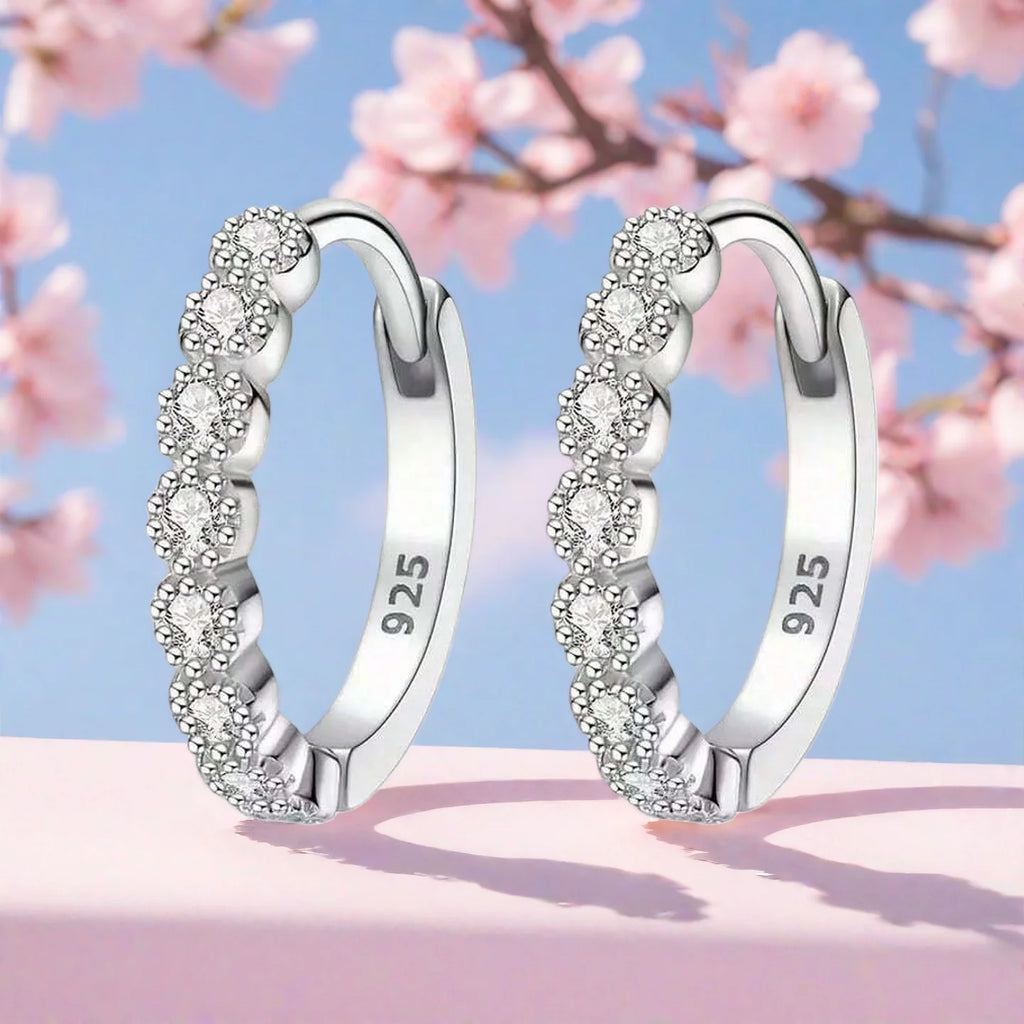 Elegant Silver Stud Earrings for Women, A Versatile and Dainty Single Pair for Everyday Luxury, Timeless Fine Jewelry