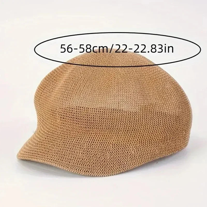 1PC Summer Women's Octagonal Hat Breathable Multiple Colors Grass Hat Beach Duck Tongue Painter Hat Sunshade Thin Women Hat