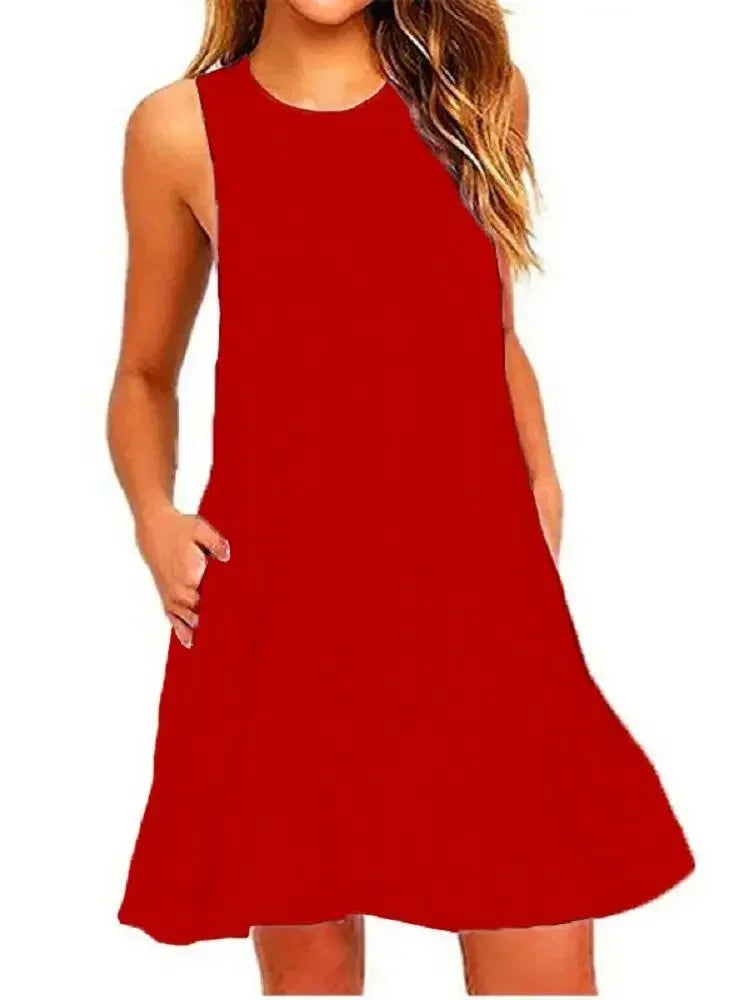 Women Black White Summer Dress 2025 Polyester Short Sleeve O-Neck Tops Casual Loose Dress Female Street Bohemian Dress Vestidos
