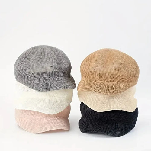 1PC Summer Women's Octagonal Hat Breathable Multiple Colors Grass Hat Beach Duck Tongue Painter Hat Sunshade Thin Women Hat