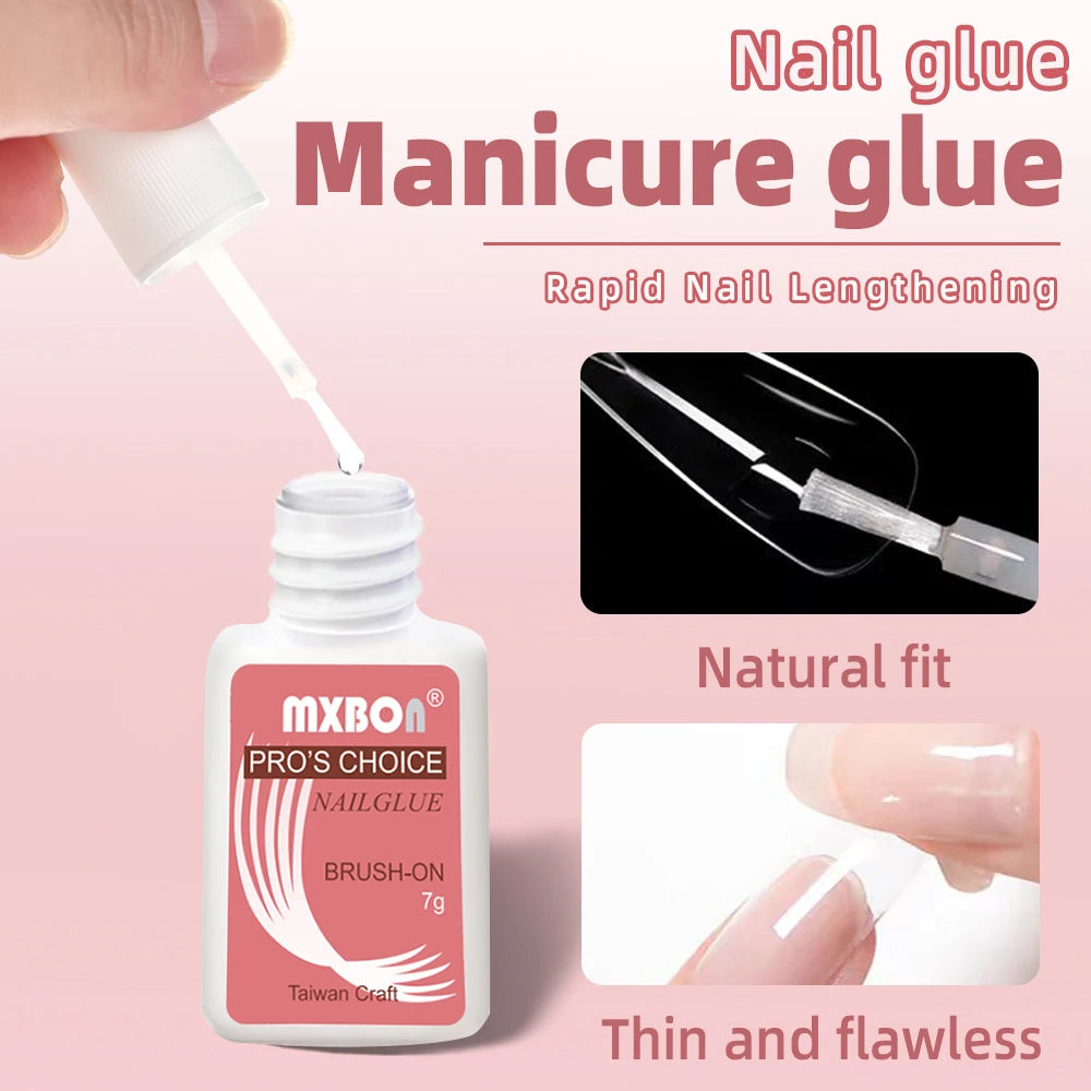 1/3/5pcs 7g Super Strong Clear Waterproof Gel Nail Glue for Press-Ons & Acrylic Nails Long-Lasting Easy Application Nail Tools *