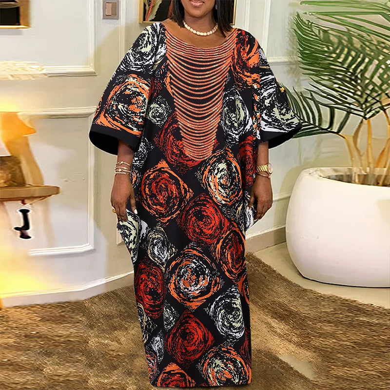 Plus Size 5XL VONDA 2025 Autumn Women Bohemian Foral Printed Maxi Dress Causal Puff Sleeve Long Sundress Holiday Eelgant Vestido