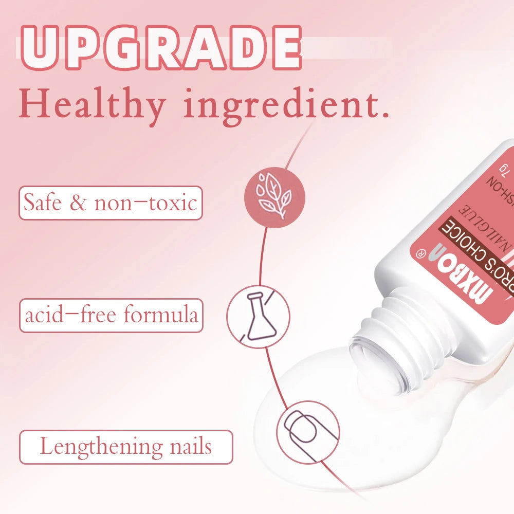 1/3/5pcs 7g Super Strong Clear Waterproof Gel Nail Glue for Press-Ons & Acrylic Nails Long-Lasting Easy Application Nail Tools *