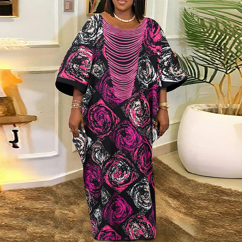 Plus Size 5XL VONDA 2025 Autumn Women Bohemian Foral Printed Maxi Dress Causal Puff Sleeve Long Sundress Holiday Eelgant Vestido