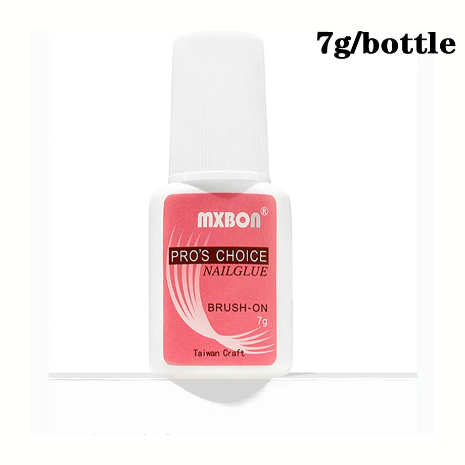 8ml Brush-on Fast Drying Nail Glue for False Nails Glitter Acrylic Nail Rhinestone Decoration 1/5pcs Nail Tips Bond Glue Nail To
