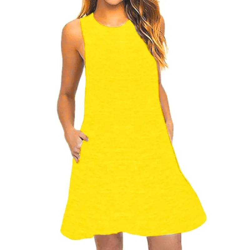 Women Black White Summer Dress 2025 Polyester Short Sleeve O-Neck Tops Casual Loose Dress Female Street Bohemian Dress Vestidos